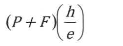 Fórmula: (P + F)·(h/e).