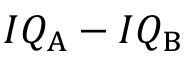 IQ com índice A menos IQ com índice B.