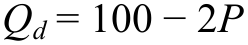 Fórmula: Q índice d igual a 100 menos 2P.