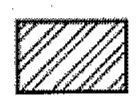 Hachura com linhas diagonais paralelas espaçadas.