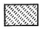Hachura com traços diagonais curtos tracejados.