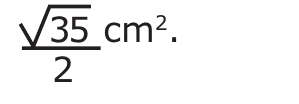 √35/2 cm².
