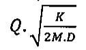 Alternativa B: Q·√(K/(2M·D))