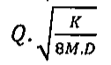 Alternativa E: Q·√(K/(8M·D))