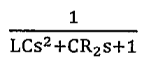 Alternativa A: 1/(LCs² + CR₂s + 1)