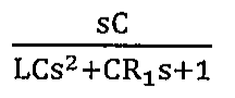 Alternativa E: sC/(LCs² + CR₁s + 1)