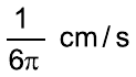 Fração 1 sobre 6π, cm/s.