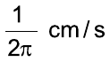 Fração 1 sobre 2π, cm/s.