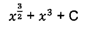 x elevado a 3/2 mais x ao cubo mais C.