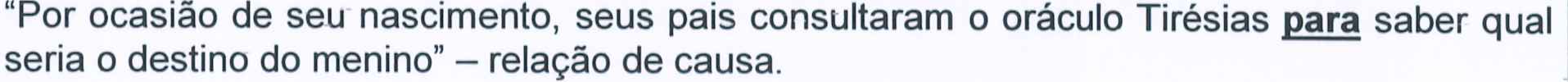 Recorte da alternativa D da questão 14 mostrando o termo “para” em negrito e sublinhado.