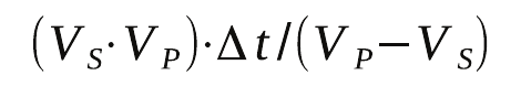 Alternativa C: (V_S · V_P) · Δt / (V_P − V_S).