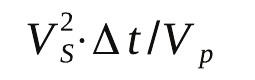 Alternativa E: V_S ao quadrado · Δt / V_p.
