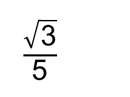 raiz quadrada de 3 sobre 5