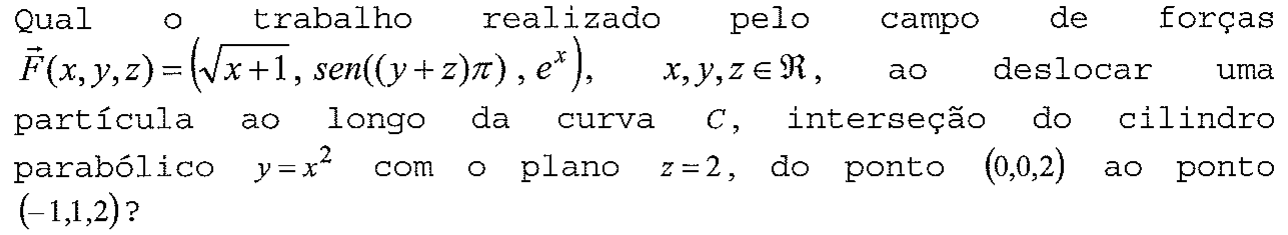 Enunciado da questão 12 conforme impresso na prova, com a notação matemática original.