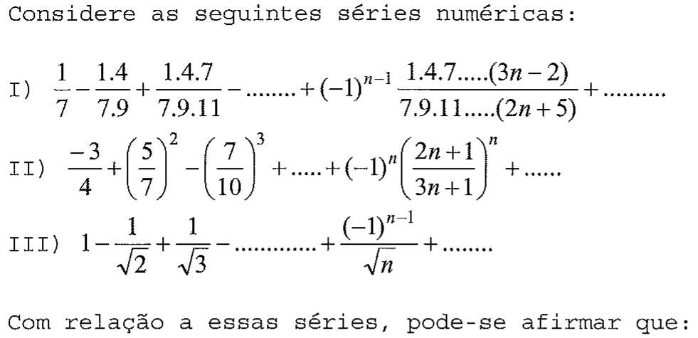 Enunciado da questão 15 conforme impresso na prova, com a notação matemática original.