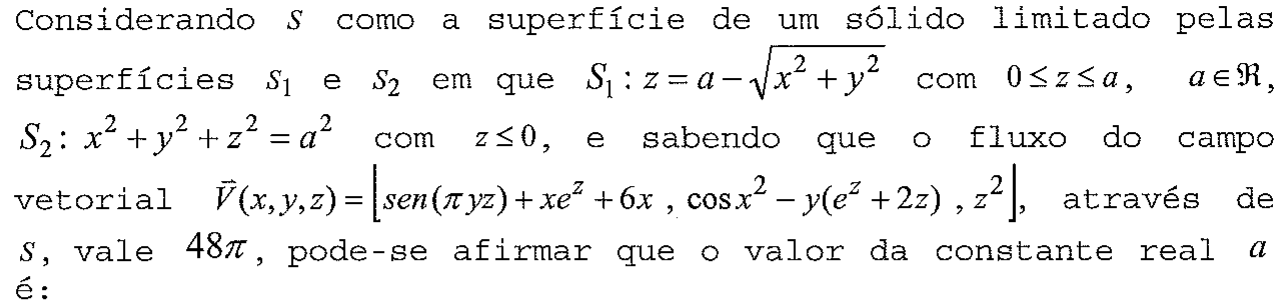 Enunciado da questão 27 conforme impresso na prova, com a notação matemática original.