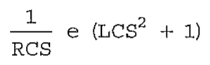 1/(RCS) e (LCS² + 1).