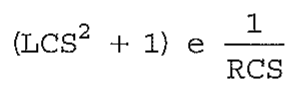 (LCS² + 1) e 1/(RCS).