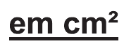 Trecho do enunciado sublinhado: “em cm²”.