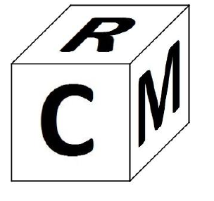 Cubo da alternativa C em perspectiva, com letras em algumas faces.