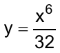 y = x⁶/32