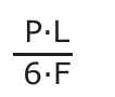 Fração P·L sobre 6·F — expressão da distância AX