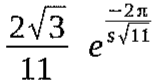 (2√3/11) e^(−2π/(s√11))
