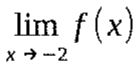 Limite de f(x) quando x → −2