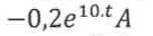 −0,2 e elevado a 10.t, A.