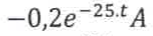 −0,2 e elevado a −25.t, A.