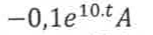 −0,1 e elevado a 10.t, A.