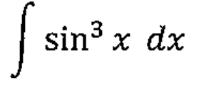 Integral de sin³ x dx.