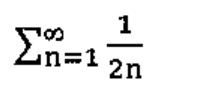 Somatório de n=1 a infinito de 1/(2n)