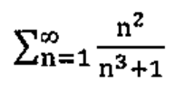 Somatório de n=1 a infinito de n²/(n³+1)