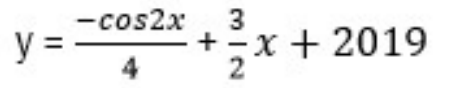 y = −cos2x/4 + (3/2)x + 2019
