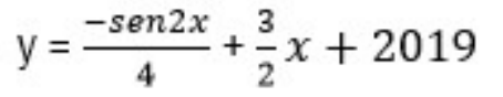 y = −sen2x/4 + (3/2)x + 2019