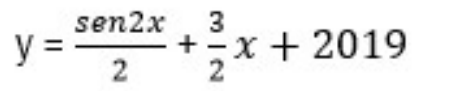 y = sen2x/2 + (3/2)x + 2019