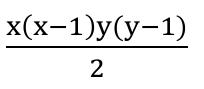 x(x−1)y(y−1) / 2
