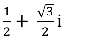 1/2 + (√3/2)i