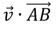 vetor v · vetor AB