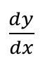 dy/dx