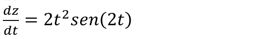 dz/dt = 2t²sen(2t)