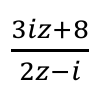(3iz + 8) / (2z − i)