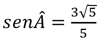 sen Â = 3√5 / 5