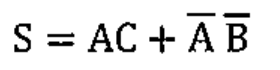 S = AC + A barrado B barrado.