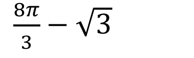 8π sobre 3, menos raiz de 3.