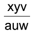 Fração: xyv sobre auw.