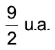 Fração 9 sobre 2, u.a.