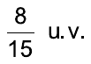 Fração 8 sobre 15, u.v.