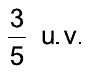 Fração 3 sobre 5, u.v.